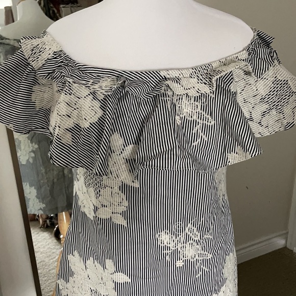 Lauren, cotton, off shoulder mid length dress - Picture 3 of 4